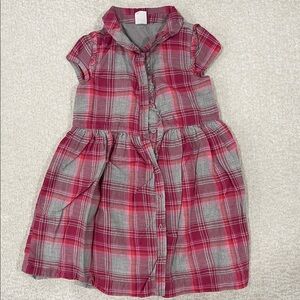 GAP Red and Gray Plaid Kids Dress